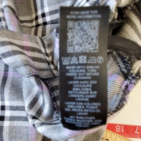 ASOS DESIGN Smart Tapered Pants Size 16 Purple Pow Check Viscose Blend Preppy - Picture 12 of 15